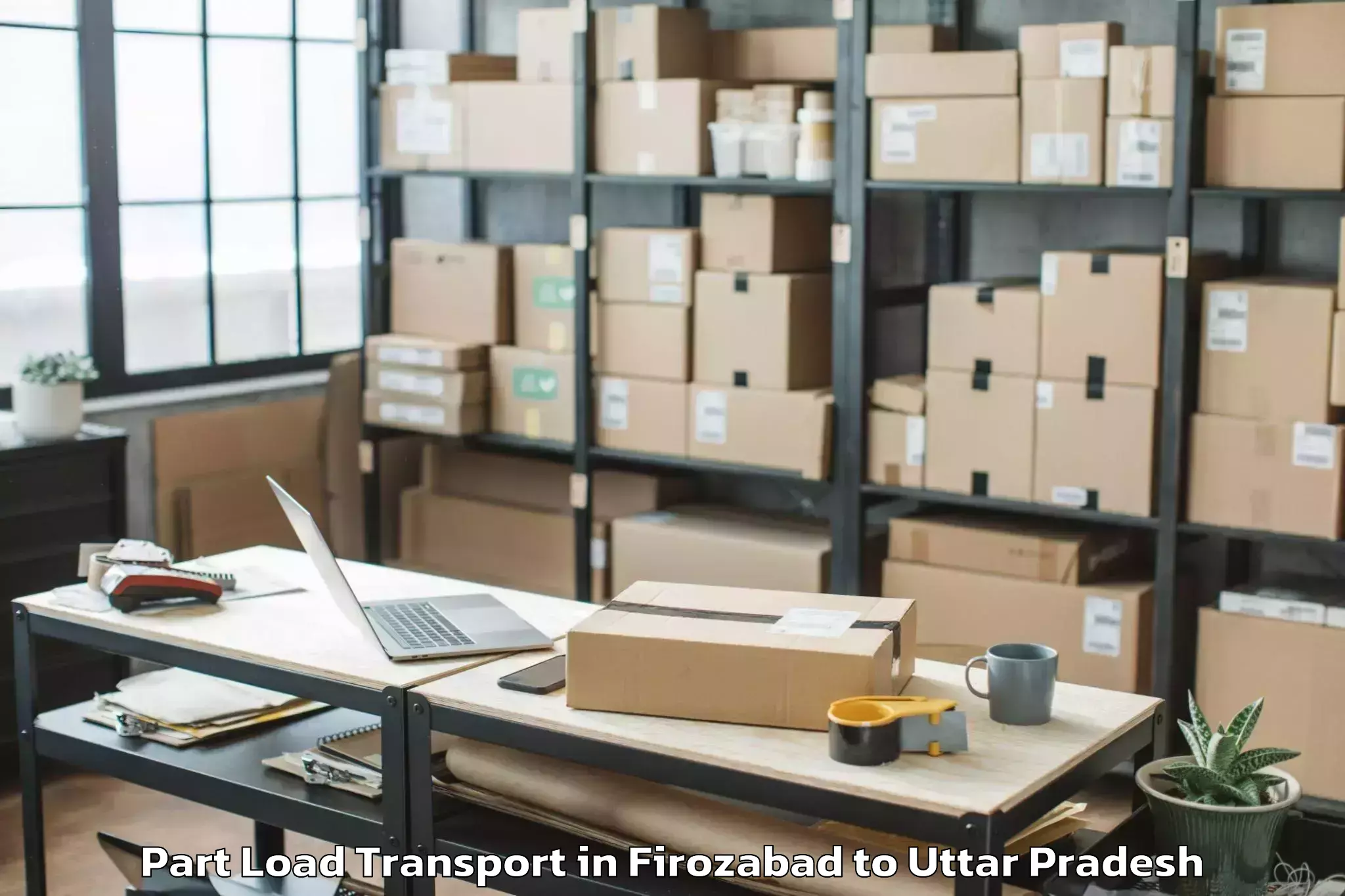 Leading Firozabad to Sikandra Rao Part Load Transport Provider